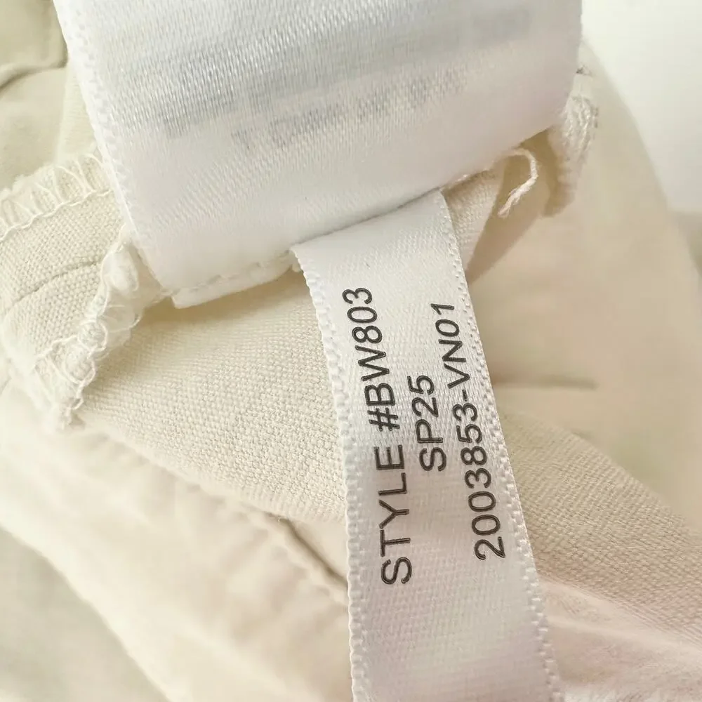 J.Crew Lizzie High Rise Patch Pocket Wide Leg Pant Classic Natural US 32 NWT